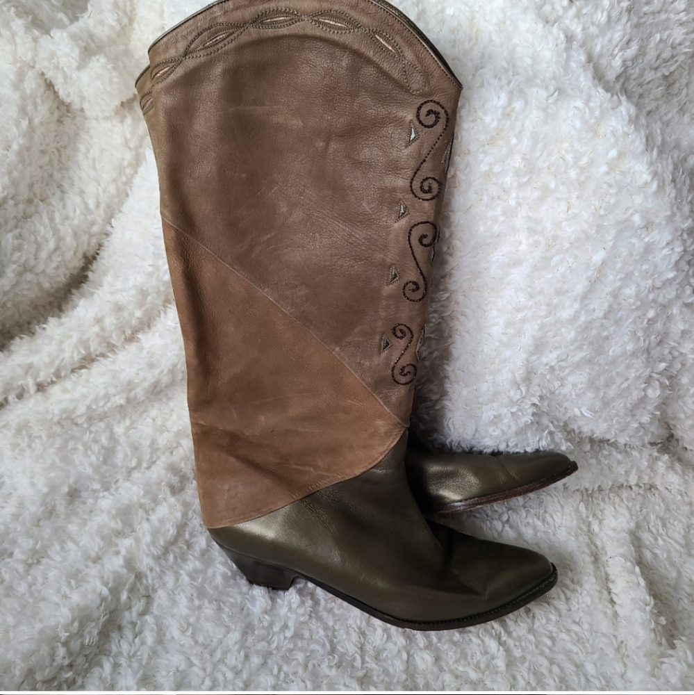 Gibal Boutique Vintage Embellished Western Inspired Boots sz 39